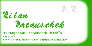 milan matauschek business card